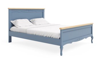 Кровать из массива бука DreamLine Кассис Голубой