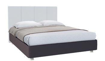 Кровать из Экокожи Промтекс-Ориент Риза Сонте коричневый + белый