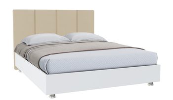 Кровать 200х200 см Промтекс-Ориент Риза Мэйс белый + бежевый